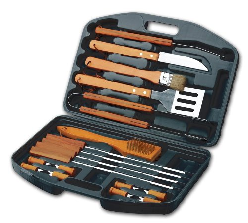 Chefs Basics HW5231 18 Piece Stainless Steel Barbecue Set with Carrying Case